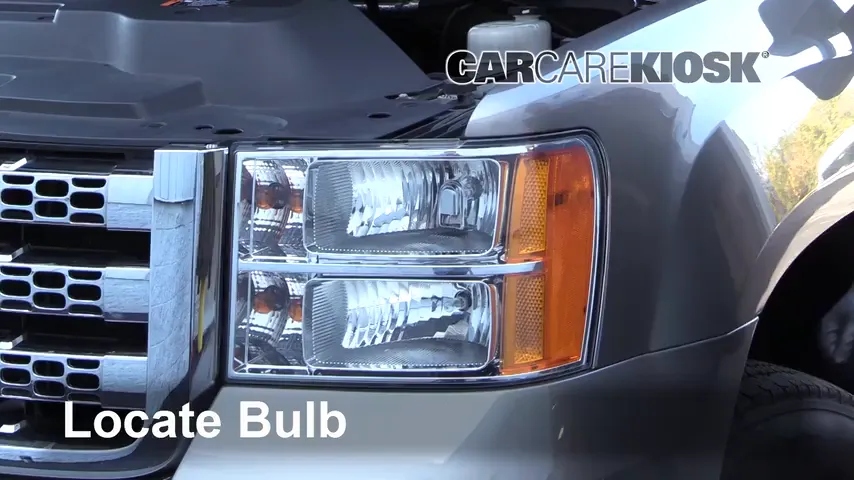 2013 GMC Sierra 3500 HD SLT 6.6L V8 Turbo Diesel Crew Cab Pickup Lights Turn Signal - Front (replace bulb)